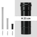 Vitreous enamel flue pipe 120x250 mm black matt Save Pellet Light