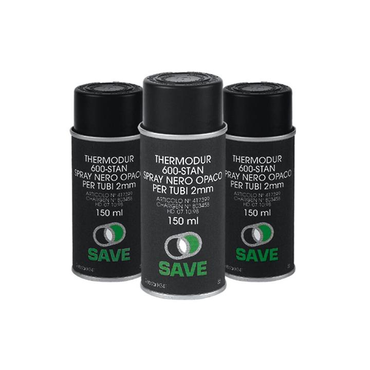 [HSFAFNNSPRAY] Spray can matt black 150 ml Save Thermodur 600-STAN